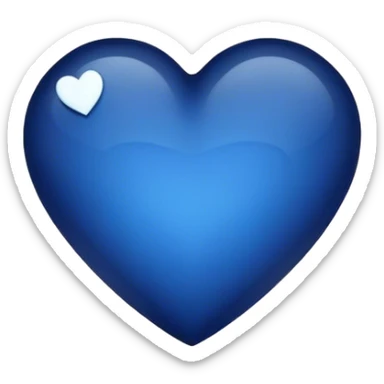 midnight blue heart sticker