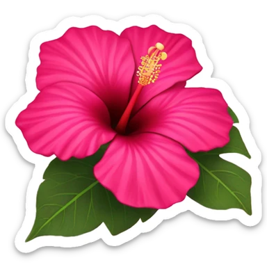Red-Hot Pink Hibiscus  sticker