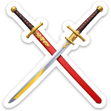 samurai training wooden sword sticker