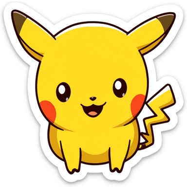 Pikachu face sticker