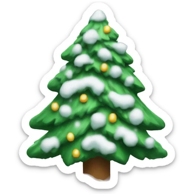 Snowy Christmas tree sticker