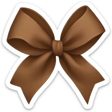 Brown bow sticker