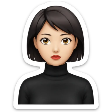 Ada Wong from resident evil 4 remake in roll-neck sweater  sticker