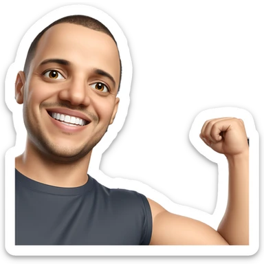 smiling boy in a shirt sticker