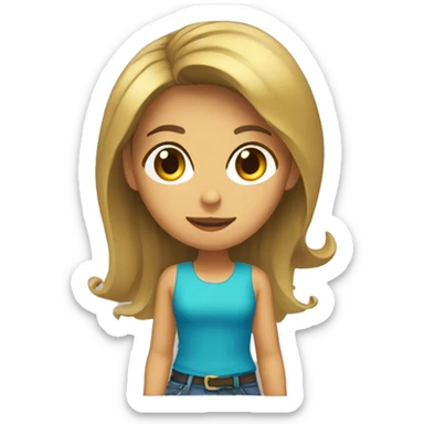 Una chica buscando chisme sticker