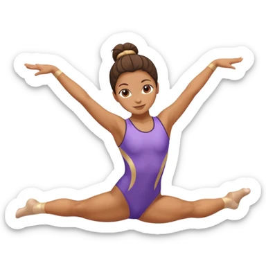 Mujer de 27 años haciendo gimnasia, cute sticker
