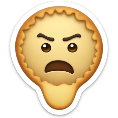 angry face empanada sticker