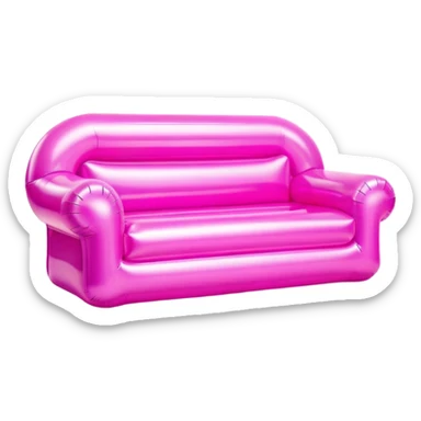 90’s sparkly pink inflatable couch sticker