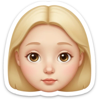 Short, rounded face

Puffy cheeks, high facial fat retention

Large, round or slightly drooped eyes

Small button nose

Soft, gentle aura sticker