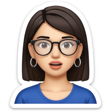 dua lipa with glasses singing sticker