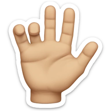 hand with 5 fingers doing an L shape sticker
