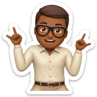 Cinematic Realistic Gangnam Style Pop Culture Emoji, showcasing a playful, iconic portrayal inspired by the hit song rendered with dynamic textures and fun, energetic lighting. sticker