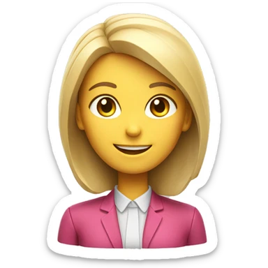 smiling ai female assistant 3d sticker