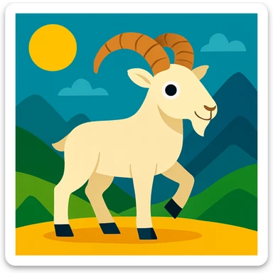 Mountain goat sticker