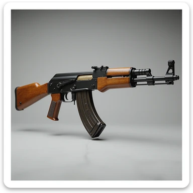 realistic AK-47 assault rifle sticker