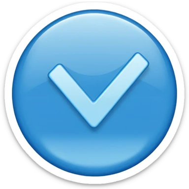 Mavi tik olan sticker