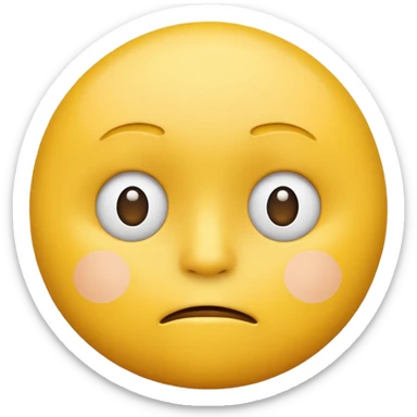 a mewing thinking emoji sticker