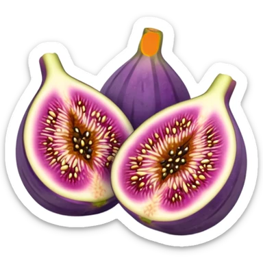 sliced fig fruit emoji, showing seeds sticker