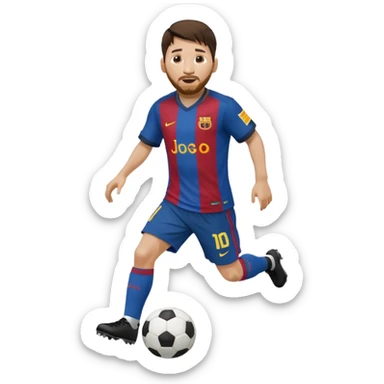 Lionel Messi dribbling sticker