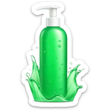 green shower gel sticker