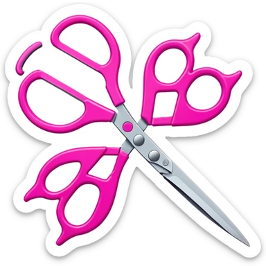 Tijera rosada sticker