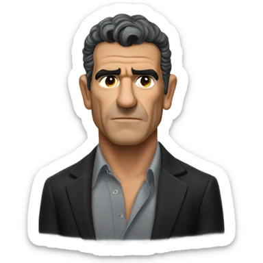 Hyperrealist antonio banderas en la película el mejicano sticker
