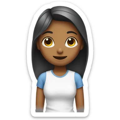 A girl doing laundry  sticker