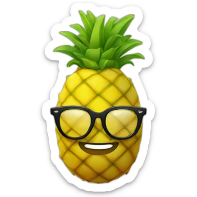 Ananas avec des lunettes de soleil sticker