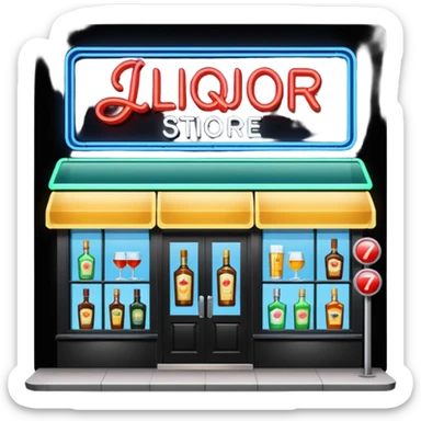 tienda de licor que se vea desde a fuera sticker
