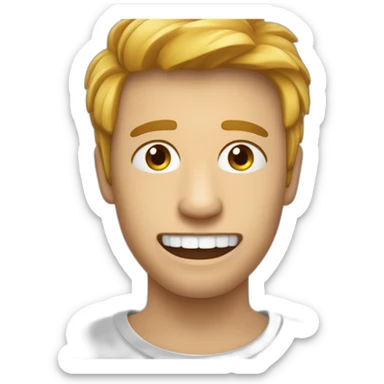 Personne sans abri a qui il manque des dents  sticker