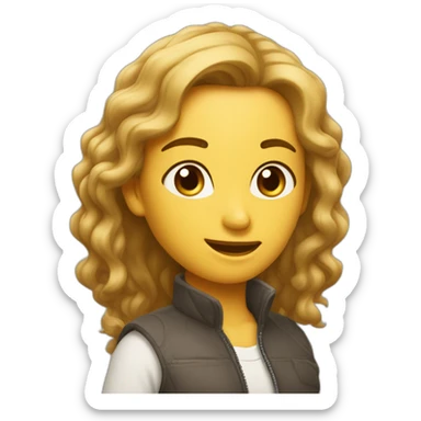 Парень и девушка со светлой кожей и коричневыми волосами sticker