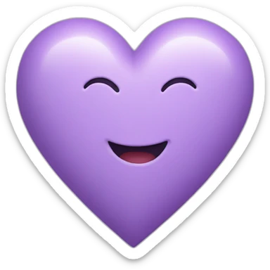 lilac heart sticker
