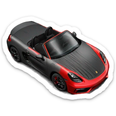 718 red boxster gts sticker