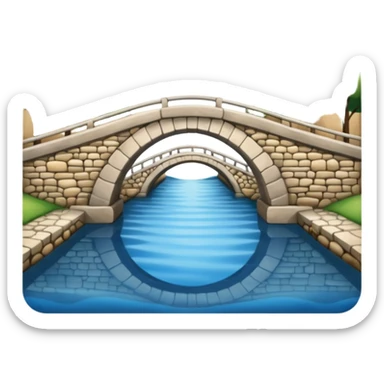 bridge over canal sticker