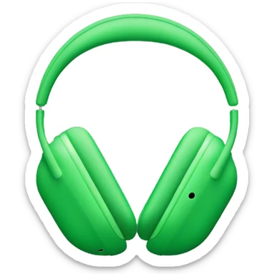 green airpods max headphones  sticker