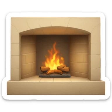 Beige hearth sticker