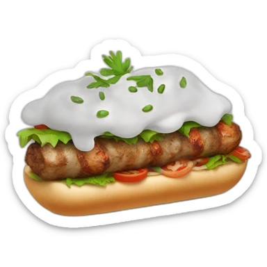 Kebab with ayran sticker