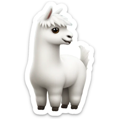 Alpaca with a shark fin  sticker
