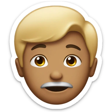 Someone who is shy to be kissed sticker