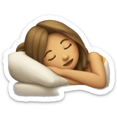 Girl sleeping  sticker
