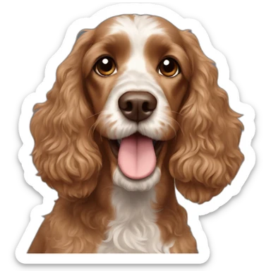 brown cocker spaniel poodle mix sticker