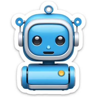 compact chatbot icon sticker