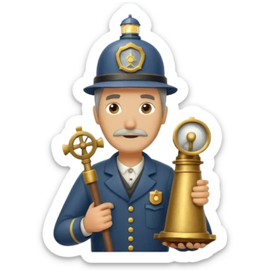 lighthouse Keeper at fog horn sticker