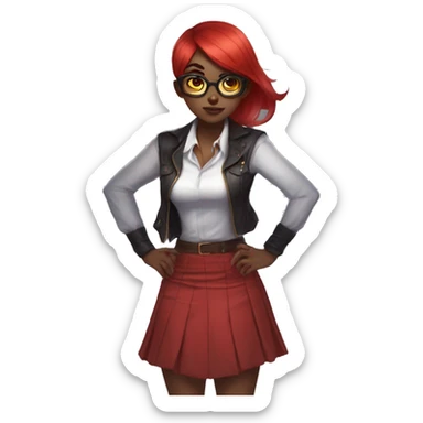 faker league of legends gender bend with skirt sticker