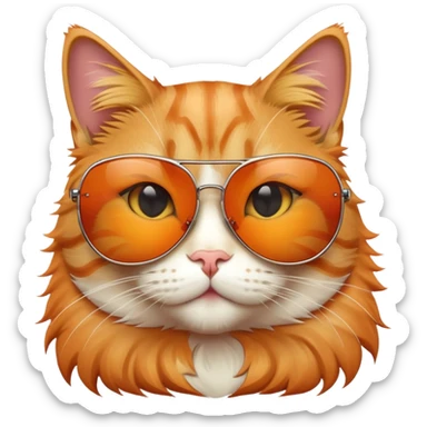 Cat with sunglasses sticker