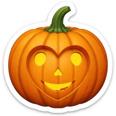 серце у вигляді гарбуза до хелловін sticker