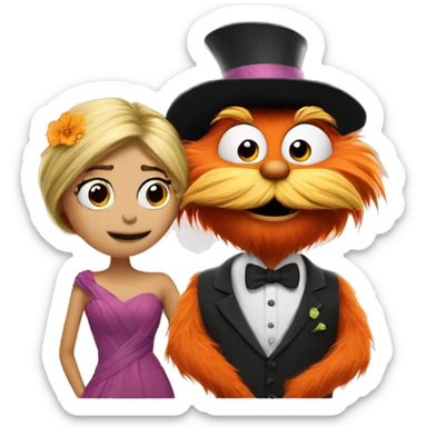 lorax con la novia sticker