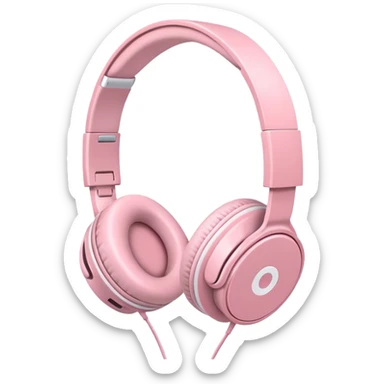 light pink headphones sticker
