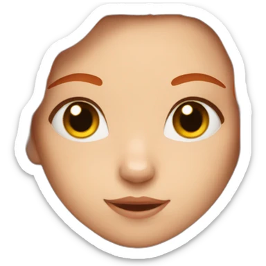 Girl with red hair and mixed black-orange cat sticker