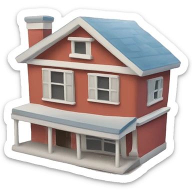 Please create an emoji that represents the concept of 'pays at home.' It should include elements that suggest both the act of paying and a home environment sticker